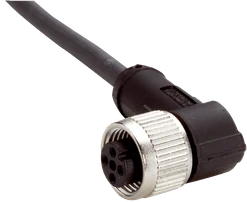 Kabel s kon. M12/4p 90° F, 5 m, PUR-H-Free, černý, 4x0,75 mm2; 2079294