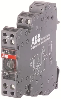 Relé R600 2c/o,A1-A2=24VAC/DC,5-250VAC/10mA-8A, 1SNA645012R2500