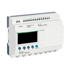 relé Zelio Compact 24VDC 12I(2AI,0..10V)/8RO,displ