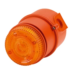 Ex-jiskr.bezp.komb.majáku a sirény 100dB,49 tónů, oranžová LED,použití se zener. bar.,zóna 0,1,2