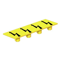 Kryt symbol blesk 14x12mm, žlutá