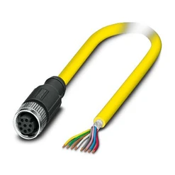 Kabel s kon. M12/8p 0° F, 2m, PVC, žlutý, stíněný