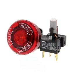 Nouzový vypínač, osvětlený, průměr 30 mm, 24 V DC