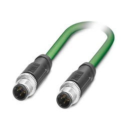 Propoj. kabel M12-4p 0°M/ M12-4p 0°M, 3m, kod D, PROFINET CAT5, PVC; NBC-M12MSD/ 3,0-93B/M12MSD