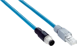 Propoj. kabel, M12/4p M 0° kod D/ RJ45/8p M 0°, 5 m, 4-žilový, AWG26, stíněný, Ecolab
