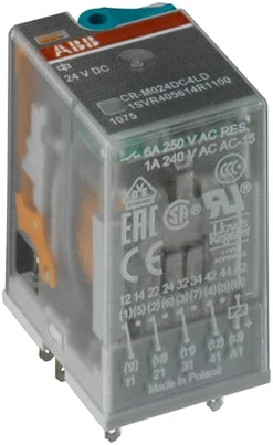 Paticové relé 4CO, 24VDC, 250V/6A