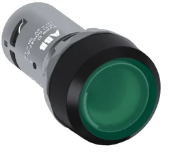 Tlačítko lícující bez aretace, zelené, 1NO, prosvětlené, 24V AC/DC, 1SFA619100R1112