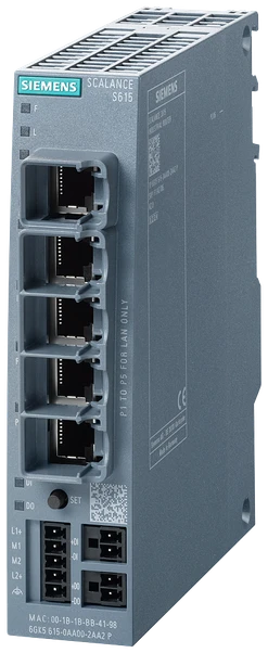 SCALANCE S615 LAN-ROUTER;, 5-PORT SWITCH, 1XDIG. INPUT, 1XDIG. OUTPUT