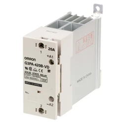 Polovodičové relé 1P, 40A, 12-24VDC, max 264VAC, na DIN, s chladičem, G3PA-420B-VD DC12-24 BY OMZ