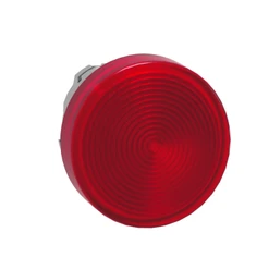 Hlavice signalizační rudá, rýhovaná čočka, Pouze LED