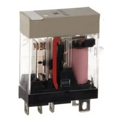 Mini. relé OMRON 1P 10A 110VAC do patice s LED, testovací tlačítko, kontakty AgSnIn