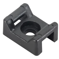 Montážní základna, černá, pro stah.pásky 7,6mm, PA 6.6, bezhalogenové, odolné UV, balení 500ks