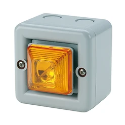 Vícetón. siréna s LED 2Hz,24VDC,100dB,oranžová, IP66,reg. hlasitosti,3 úrovně alarmu, šedý kryt