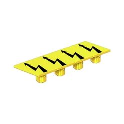 Kryt symbol blesk 14x10mm, žlutá