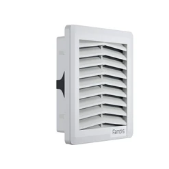 Mřížka s filtrem IP54,RAL7035, 106,5x106,5mm, otvor 92x92mm