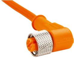 Konektor M12/4 F úhlový, kabel 2 m, PVC, volný, konec; 6009383