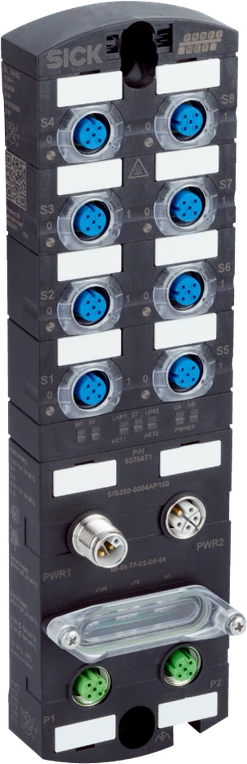 Univ. IO-Link Master s IIoT, 8x M12/5p, A-kod, Eth., Profinet, 18-30VDC - M12/5p, L-kod; 6076871