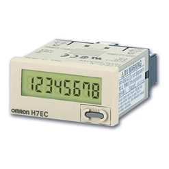 Součtový spínač LCD, 8 číslic, DIN 48x24