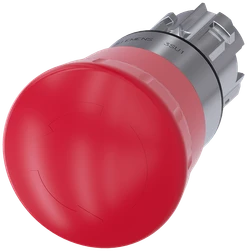 Červené kovové hřibové STOP tlačítko s aret. 40mm
