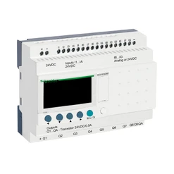 Zelio Logic Modular 24VDC,16DI(6AI,0..10V),10TO, displej,hoď. reálného času