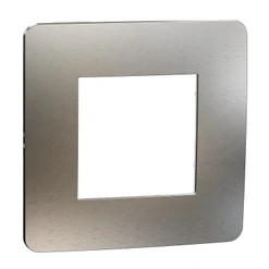 Krycí rámeček jednonásobný, White Aluminium/Bílý, Unica Studio Metal