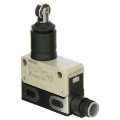 Koncový spínač, úzký, NO+NC, DC konekt., M12/4pin, plunger s kladkou, vnější těsnění, otočný