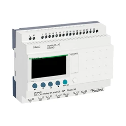 Zelio Logic Modular 24VAC 16I/10RO,displej, hodiny reálný čas