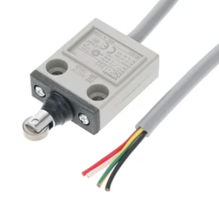 Koncový spínač,miniat.,5A/250 V AC, kabel 3 m odol.oleji,utěsněný plunžr s rolnou