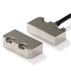 Mag. bezp. spínač, 2NC+1NO, Sao/Sar=10/20mm, LED, 24VDC, nerez., Hall kod, kab + kon. M12/8p