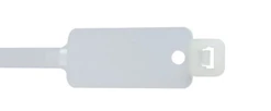Vázací pásek se štítkem, 4,7x200mm, PA6.6, štítek 30x13,3mm, balení 100ks