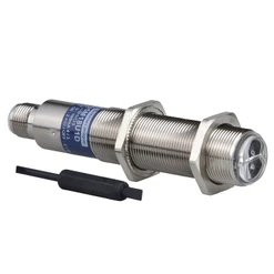 Opt. snímač dif. M18, luminis., PNP/NO, Sn=80 mm, UV LED, 12-24VDC, 1 kHz, jon. M12/4p