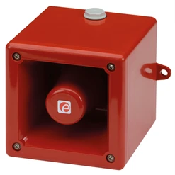 Hlasová siréna 101dB, 10-30VDC, červený kryt, 45 tónů, 4 x 30s záznamu, IP66
