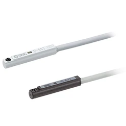 Jazýckový snímac polohy do kruhové drážky, 2 vodic, 24VDC, 100VAC, 3m kabel, LED