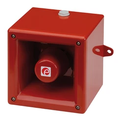 Elektronická siréna A112, 10-30 V DC,IP66,červená, max. 119dB,45 tónů,regulace hlasitosti