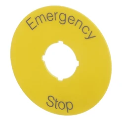 Popisný štítek d70 mm - Emergency stop, 1SFA616915R1005