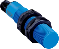Kap. snímač M18, PNP/NO+NC, Sn=3-8mm, kon. M12/4p, vestav., plast, 10-36VDC, L=85mm, IP69K, ID 605814