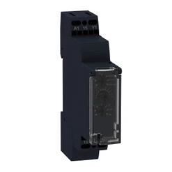 Modul. čas. relé 1P 8A, 12 V AC/DC, 1s .. 100h, funkce A, Ac, At, B, Bw, C, D, Di, H, Ht