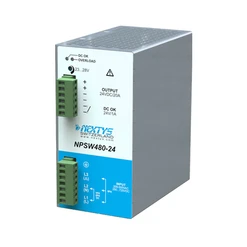 Spínaný zdroj NEXTYS; 1/2/3Ph 200-500VAC/24VDC/20A, SWITZERLAND; -40 až +70°C