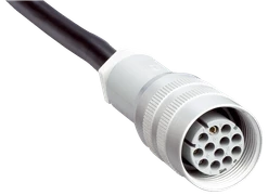 Kabel s kon. M26/12p 0° F, 20m, PVC, černý, 12x 0,75 mm2; 2022549