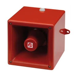 Hlasová siréna 111dB,10-30VDC, červený kryt, 45 tónů, 4 x 30s záznamu, IP66