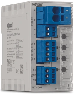 Elektronický jistič 4kanál. Vstupní napětí 24VDC, 0,5–6A Aktivní omezení proudu Podpora komunikace