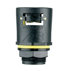 Fitinka přímá - vnější závit M40, černá+elastomer, IP66, 67, 68 & 69k; včetně matice